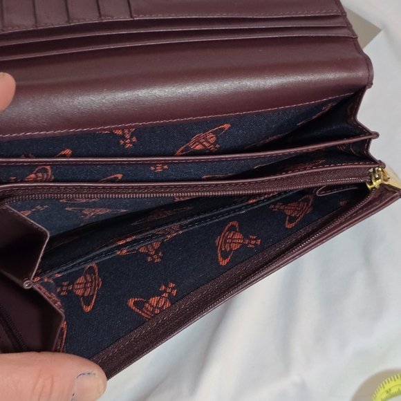 Vivienne Westwood Orb Fever Black Embossed Leather Continental Long Wallet - Picture 11 of 14